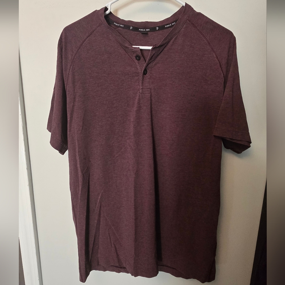 Burgundy Henley Shirt